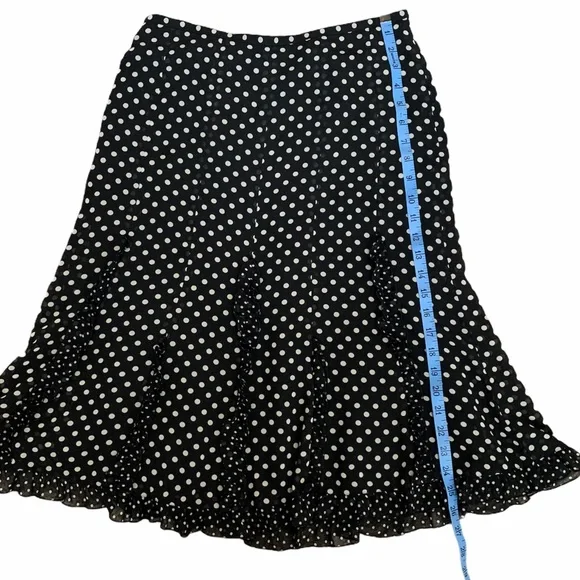 LOFT black and white polka dot skirt - Picture 3 of 4